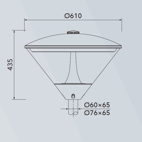 LNP-C 40W, 5400 lumen, 4000K, optiek T32B, dali, voor top 60 en 76mm, 20KV