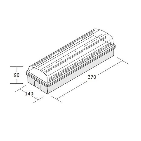 PTV LED, 2,8/4,9/7,3W schakelbaar, 3000/4000K schakelbaar, 310/540/805 lumen, lichtgrijs/opaal met lichtsensor en nood (zelftest/autotest)