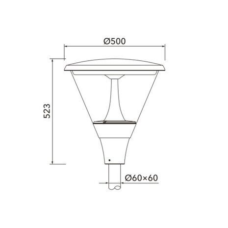 LSR-C 40W, 5260 lumen, 4000K, optiek T32B, dali, voor top 60mm, 20KV